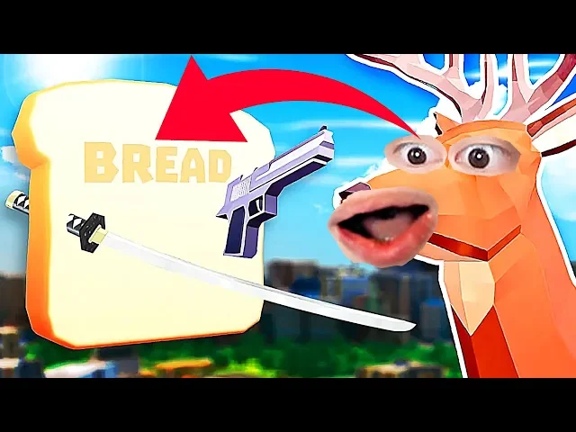 模擬鹿 鹿變成了面包!走在路上把路人都饞哭了!屌德斯解說 deeeer simulator